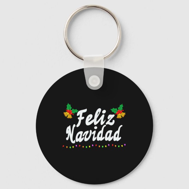 Feliz Navidad Christmas Family Men Women Kid Mexic Key Ring (Front)