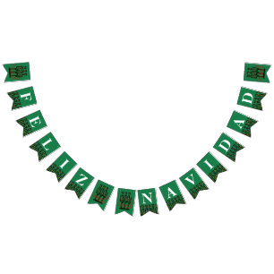 Feliz Navidad Christmas Fiesta Party Bunting Flag