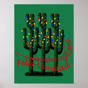 Feliz Navidad Christmas Fiesta Party Poster