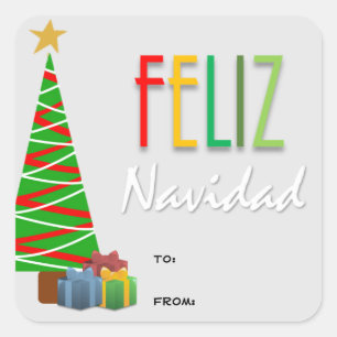 Feliz Navidad Christmas Gift Stickers