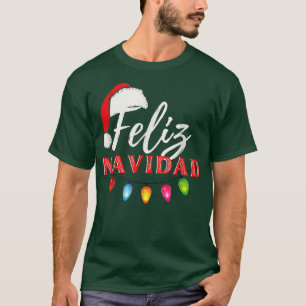 Feliz Navidad Christmas Lights Xmas Funny T-Shirt