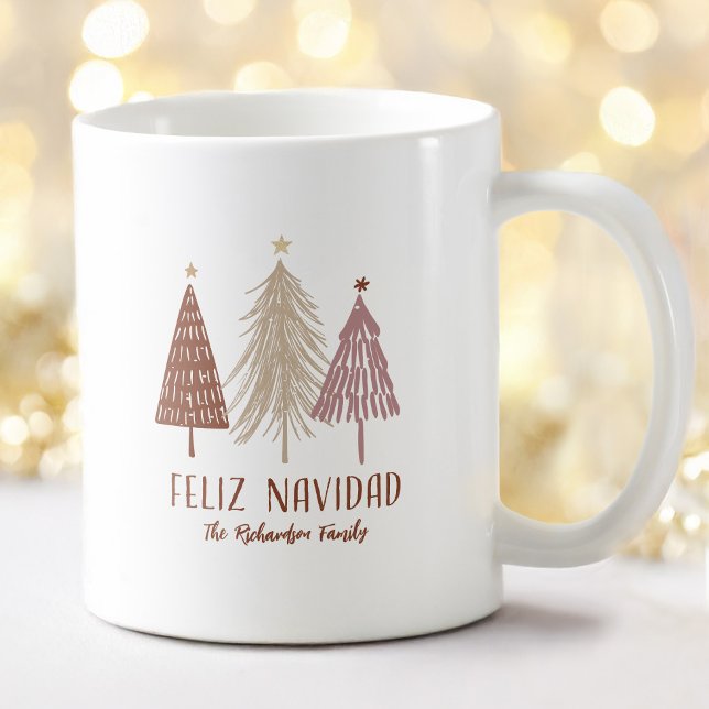 Feliz Navidad Christmas Tree Holiday Elegant Coffee Mug (Feliz Navidad Christmas Tree Holiday Elegant Coffee Mug)