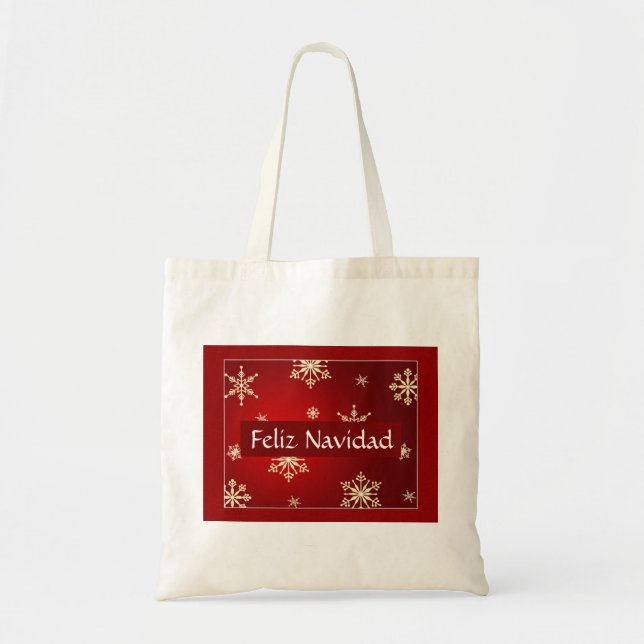 Feliz Navidad Customisable Tote Bag (Front)
