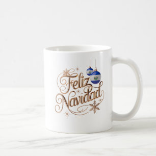Feliz Navidad El Salvador Gold Christmas Coffee Mug