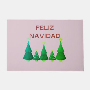 FELIZ NAVIDAD ESPANOL MERRY CHRISTMAS DOORMAT