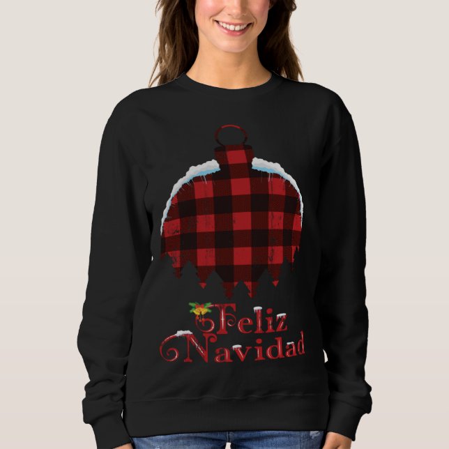 Feliz Navidad Family Matching Spanish Christmas Re Sweatshirt (Front)