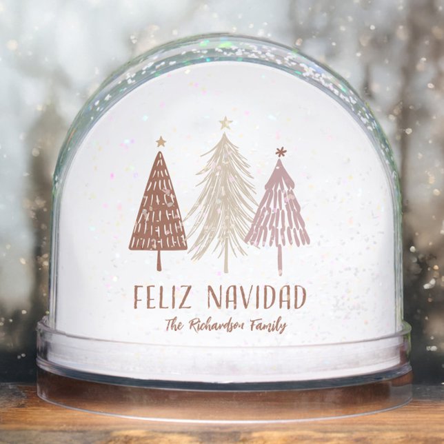 Feliz Navidad Family Name Holiday Snow Globe (Feliz Navidad Family Name Holiday Snow Globe)