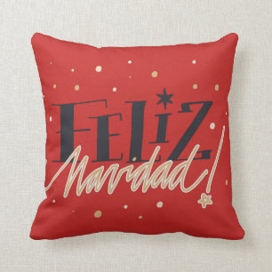 Feliz Navidad Festive Holiday Cushion