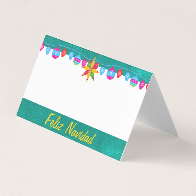 Feliz Navidad Fiesta On Pink & Green Sarape (Front)