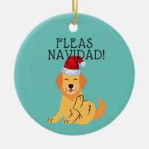Feliz Navidad "Fleas Navidad" Funny Cute Ornament