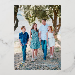 Feliz Navidad Foil Christmas Photo Card