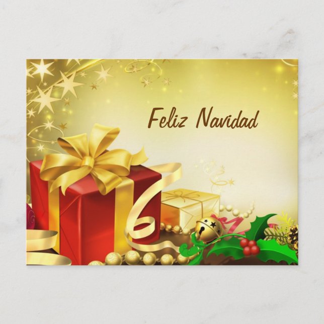 Feliz Navidad Holiday Postcard (Front)