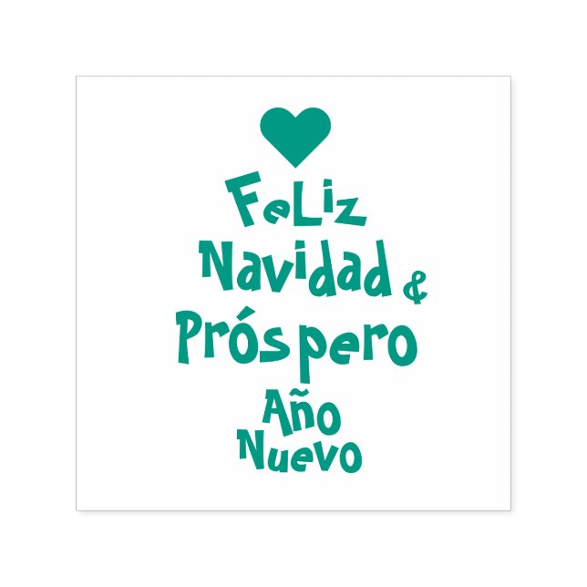 Feliz Navidad Lettering Spanish  Self-inking Stamp (Design)