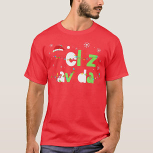 Feliz Navidad Matching Family Christmas Spanish Me T-Shirt