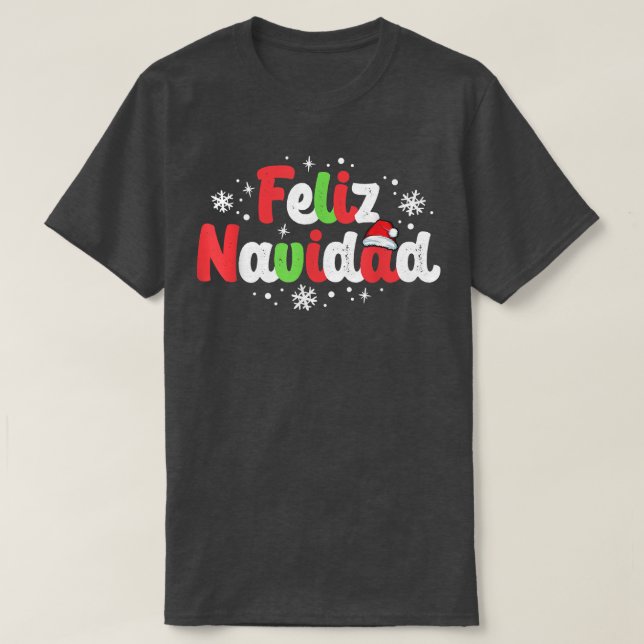 Feliz Navidad Matching Family Spanish Christmas Me T-Shirt (Design Front)