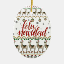 Feliz Navidad / Merry Christmas Ornament