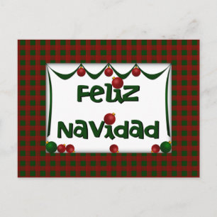 Feliz Navidad - Merry Christmas - Postcard