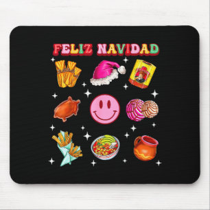 Feliz Navidad Mexican Christmas Mexico Food Men Wo Mouse Pad