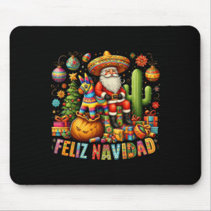 Feliz Navidad Mexican Funny Christmas Santa Festiv Mouse Pad