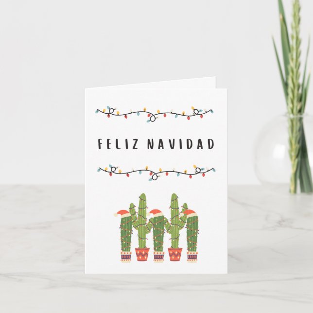 Feliz Navidad Mexican Spanish Christmas Card (Front)