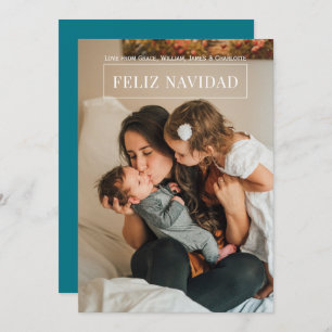 Feliz Navidad Modern Christmas Photo Card