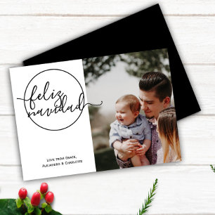 Feliz Navidad Modern Christmas Photo Card