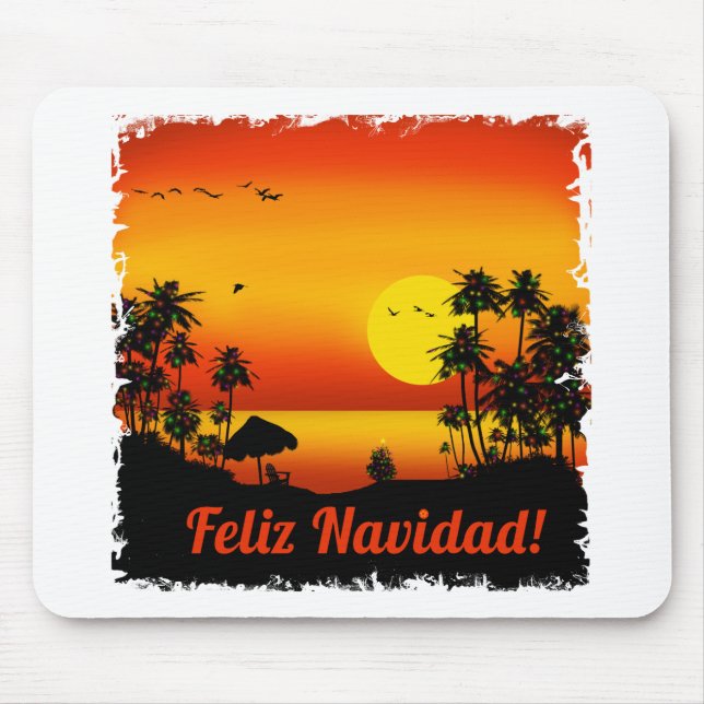 feliz Navidad Mouse Pad (Front)