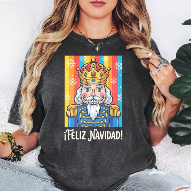 Feliz Navidad Nutcracker King Christmas T-Shirt (Creator Uploaded)