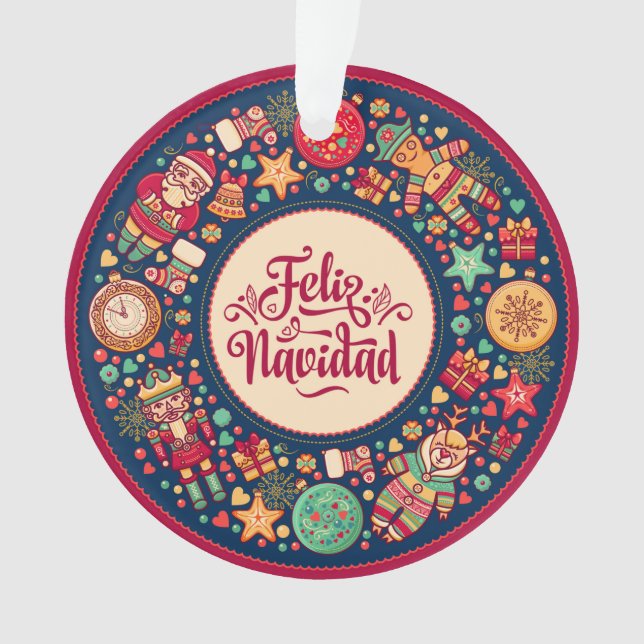 Feliz Navidad  Ornament (Front)