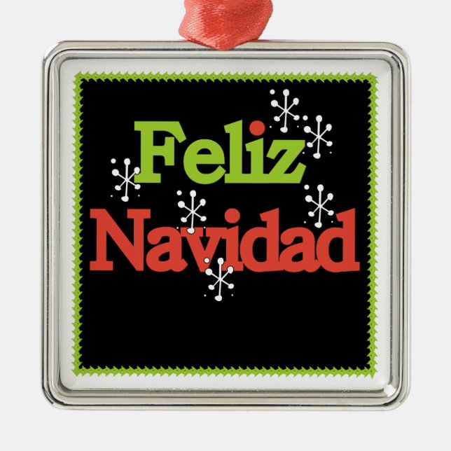 Feliz Navidad Ornament (Front)
