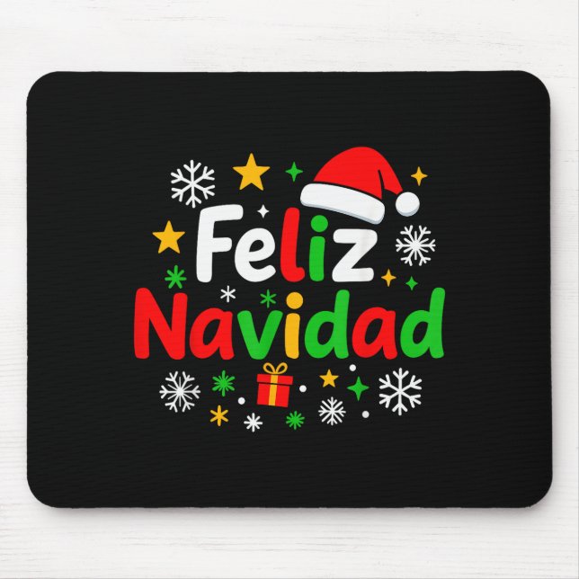Feliz Navidad Pajamas Shirt, Cute Spanish Mexican  Mouse Pad (Front)