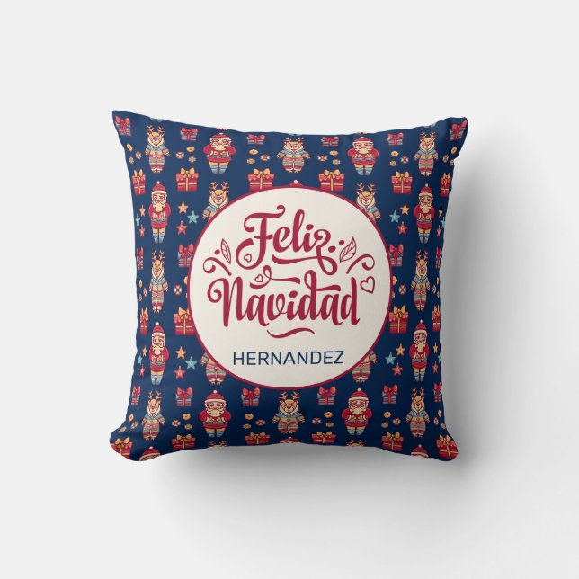Feliz Navidad Personalised Cushion (Front)