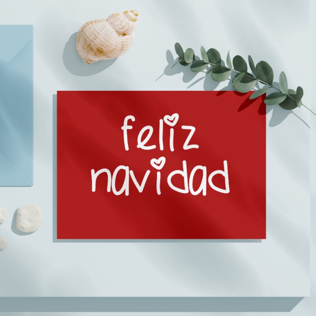 Feliz Navidad - Personalised Red Christmas Postcard (Creator Uploaded)
