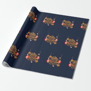 Feliz Navidad Peru Gold Christmas Wrapping Paper