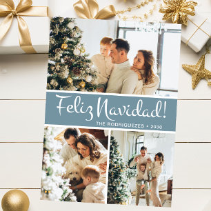 Feliz Navidad Photo Collage Holiday Card