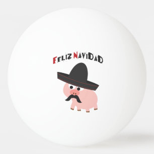 Feliz Navidad! Pig Ping Pong Ball