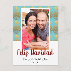 Feliz Navidad Pineapple Holiday Photo Card