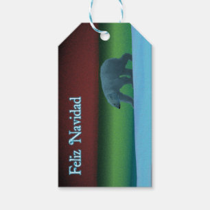 Feliz Navidad - Polar Lights Polar Bear Gift Tags