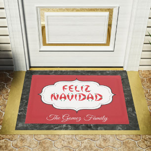 Feliz Navidad Red Chile Pepper Doormat