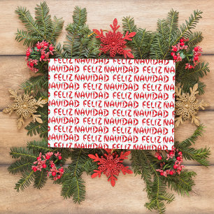 Feliz Navidad Red Chile Pepper Holiday Postcard