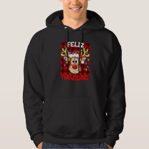 Feliz Navidad Reindeer Family Hoodie