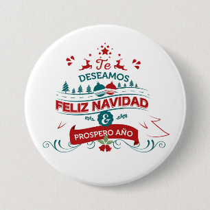 Feliz Navidad Round Button