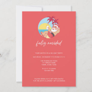 Feliz Navidad Santa Christmas Invitation