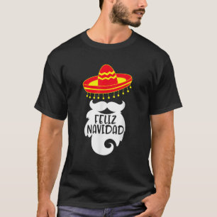 Feliz Navidad Santa Design Fiesta Christmas T Shir T-Shirt