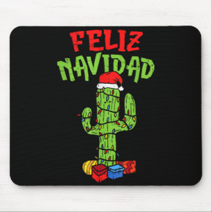 Feliz Navidad Shirt Mexican Christmas Cactus Xmas Mouse Pad