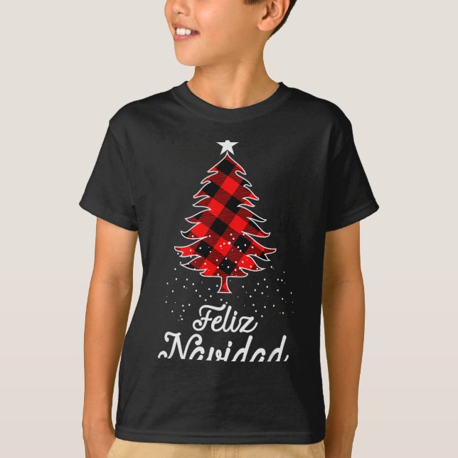 Feliz Navidad Shirts Family - Christmas Trees Buff (Front)