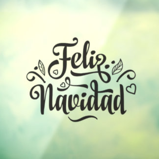 Feliz Navidad shopfront greeting customers 