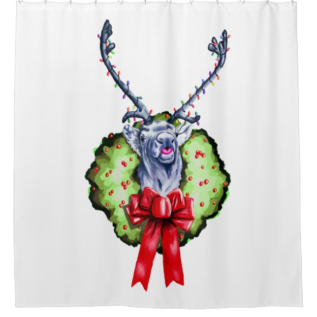 Feliz Navidad Shower Curtain (Front)