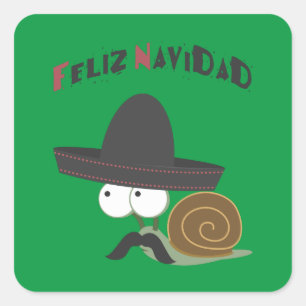 Feliz Navidad Snail Sticker