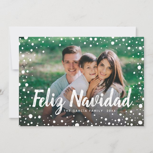 Feliz Navidad Snow | Holiday Greeting Photo (Front)